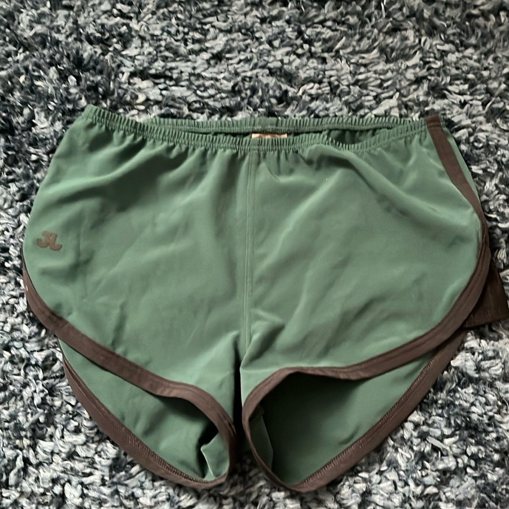 green and black workout shorts